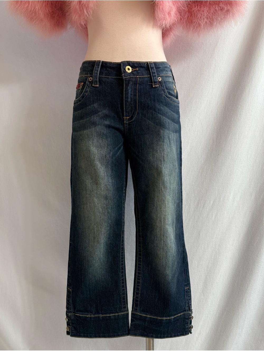 Y2K Baby Phat Cropped Jeans - Picture 3 of 6